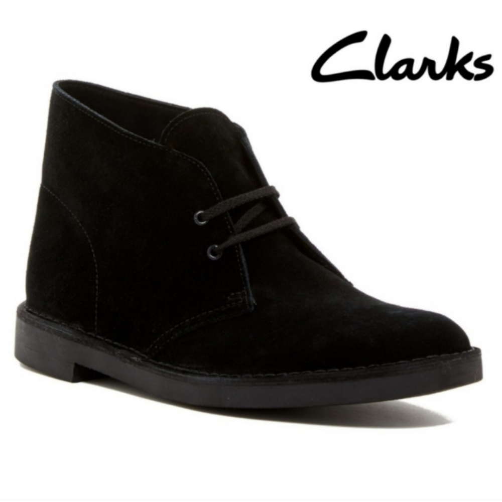 Clarks bushacre 2 black suede chukka boots NWOT 9